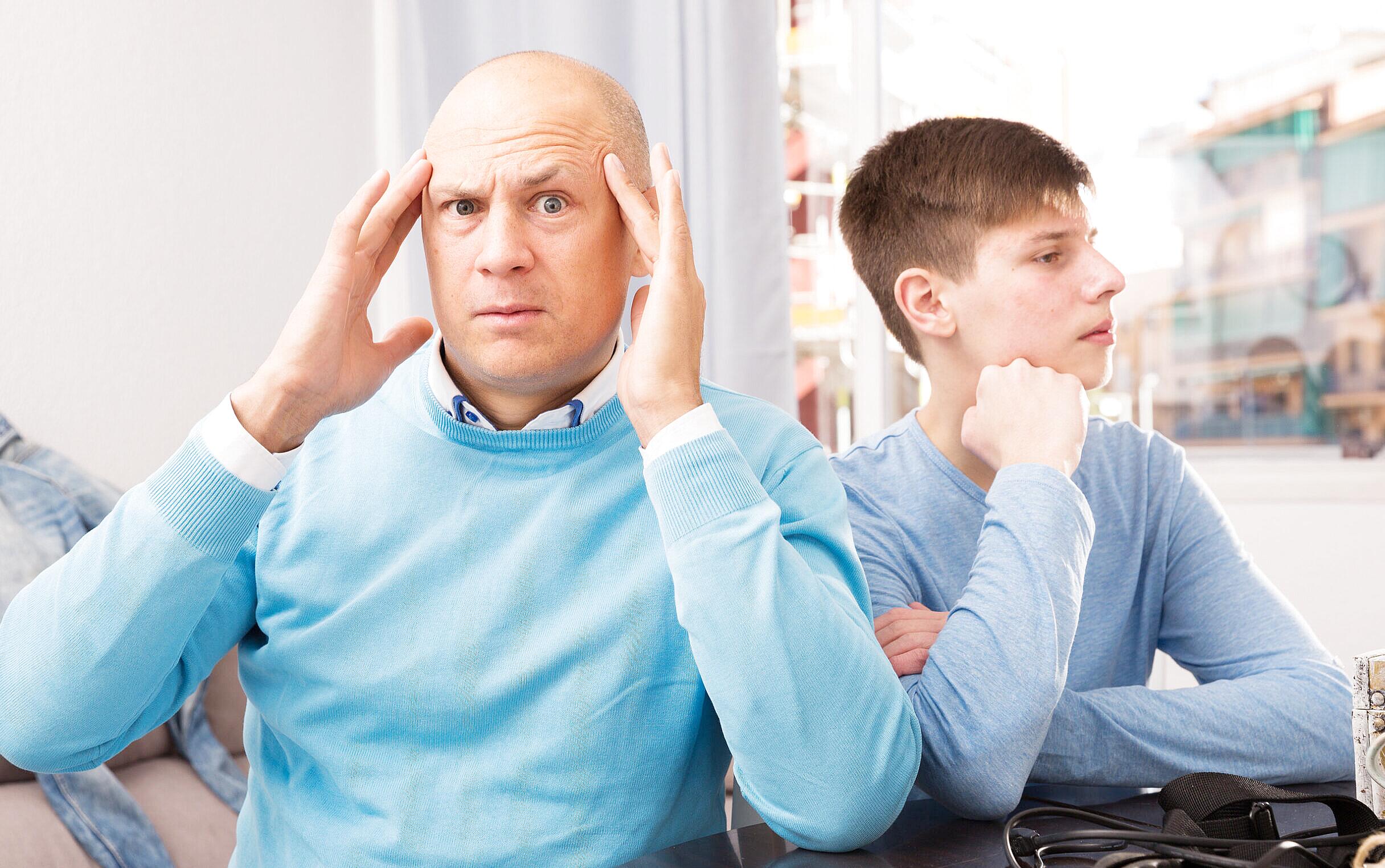 Parent experiencing emotional numbness and detachment at home
